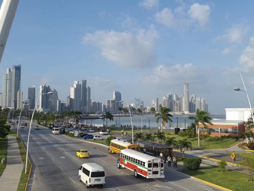 panama city panama, panama, avenue, highway, cinta costera, costa, sky, darling, clouds, city, urban, torres, buildings, nature, view, building, architecture, tower, construction, panorama, facade